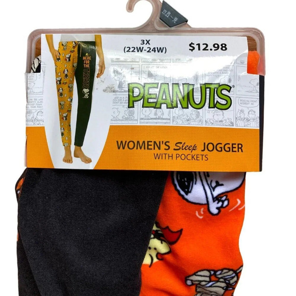 Peanuts Halloween Sleep Jogger Pajama Pants, Size 3X (22W-24W), New w Tags‎ - Picture 3 of 14